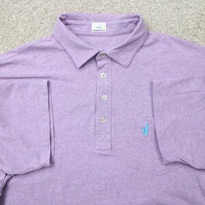 Johnnie-O Shirt Men Large Purple Cove Original Polo Short Sleeve Cotton Stretch
